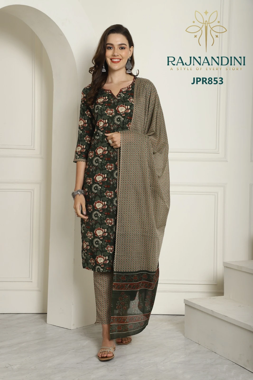 Rajnandini Angel Pure Cambric Cotton Wholesale Readymade Salwar Suit Catalog — Wholesale Salwar Suits, MPA wholesale from Surat — view 4